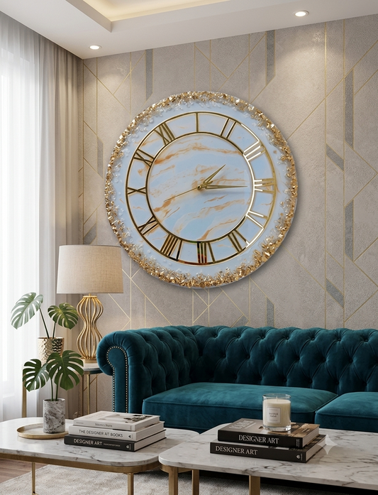 white And Gold premium Resin Wall