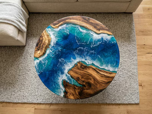 Round Epoxy Resin Table