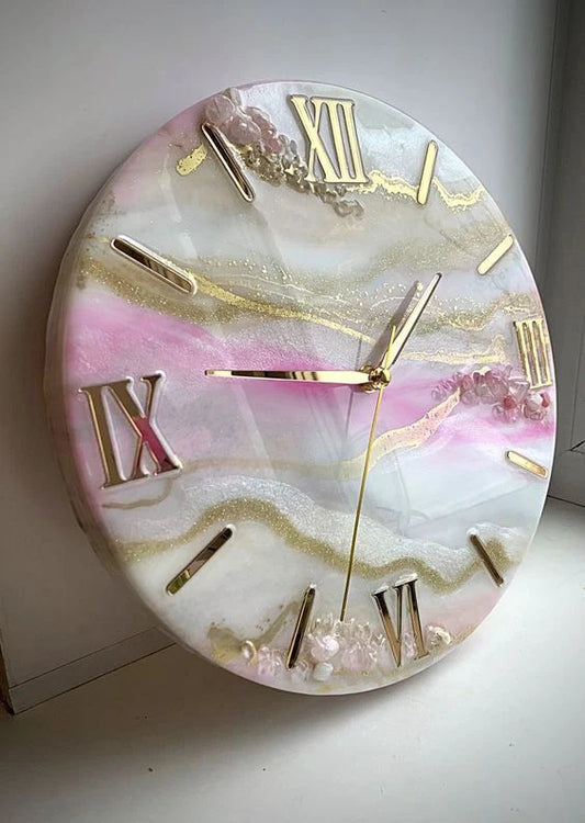 Purple Epoxy Resin Wall Clock