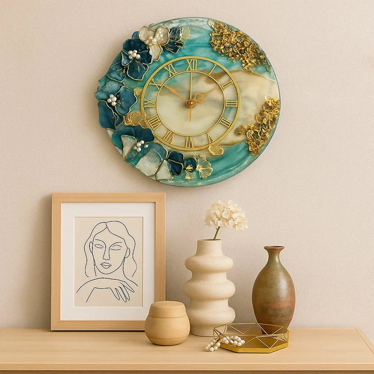 Handcrafted Luxury Resin Wall Clock