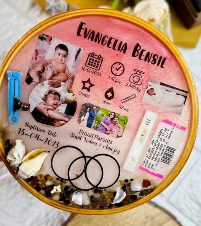 Newborn Baby Birth  Resin Photo Frame