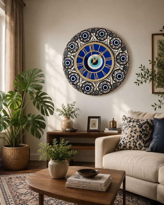Evil Eye Resin Wall Clock