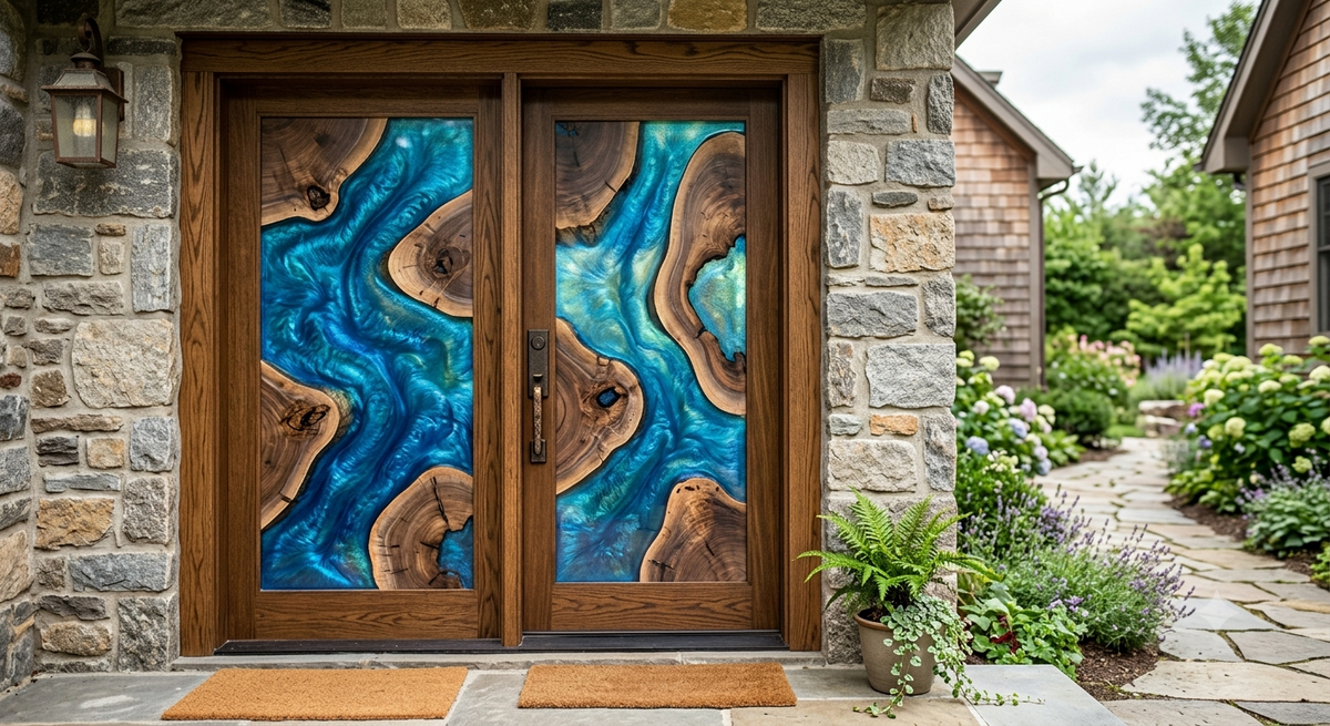 Epoxy River Handmade Door