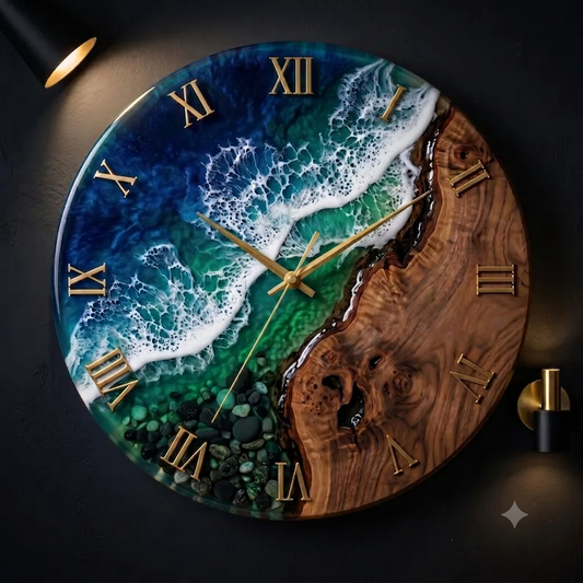 Ocean Resin Wall Clock