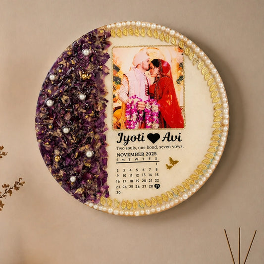 Varmala Resin Frame – Customized Round