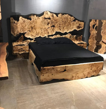 Live edge storage platform Luxury bed