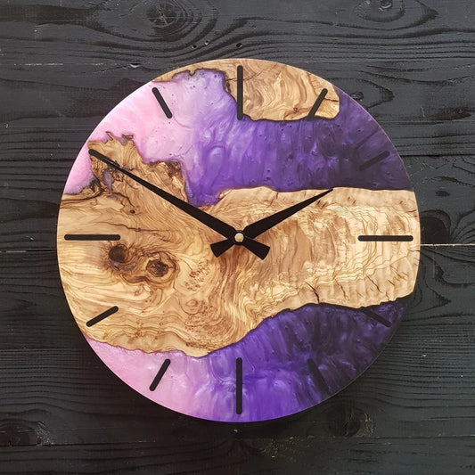 Wood Wall Clock Live Edge