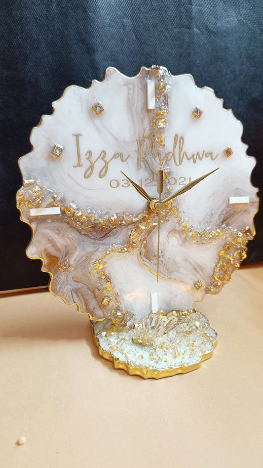 Personalized Resin Desk Clock