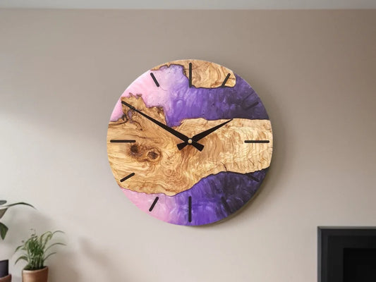 Wood Wall Clock Live Edge