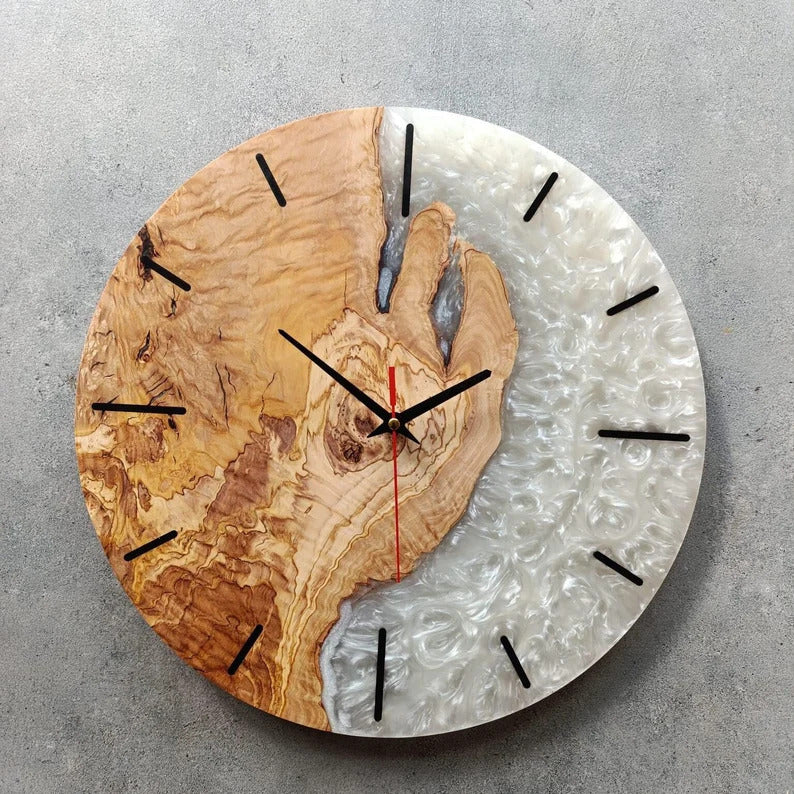Resin Wood Wall Clock