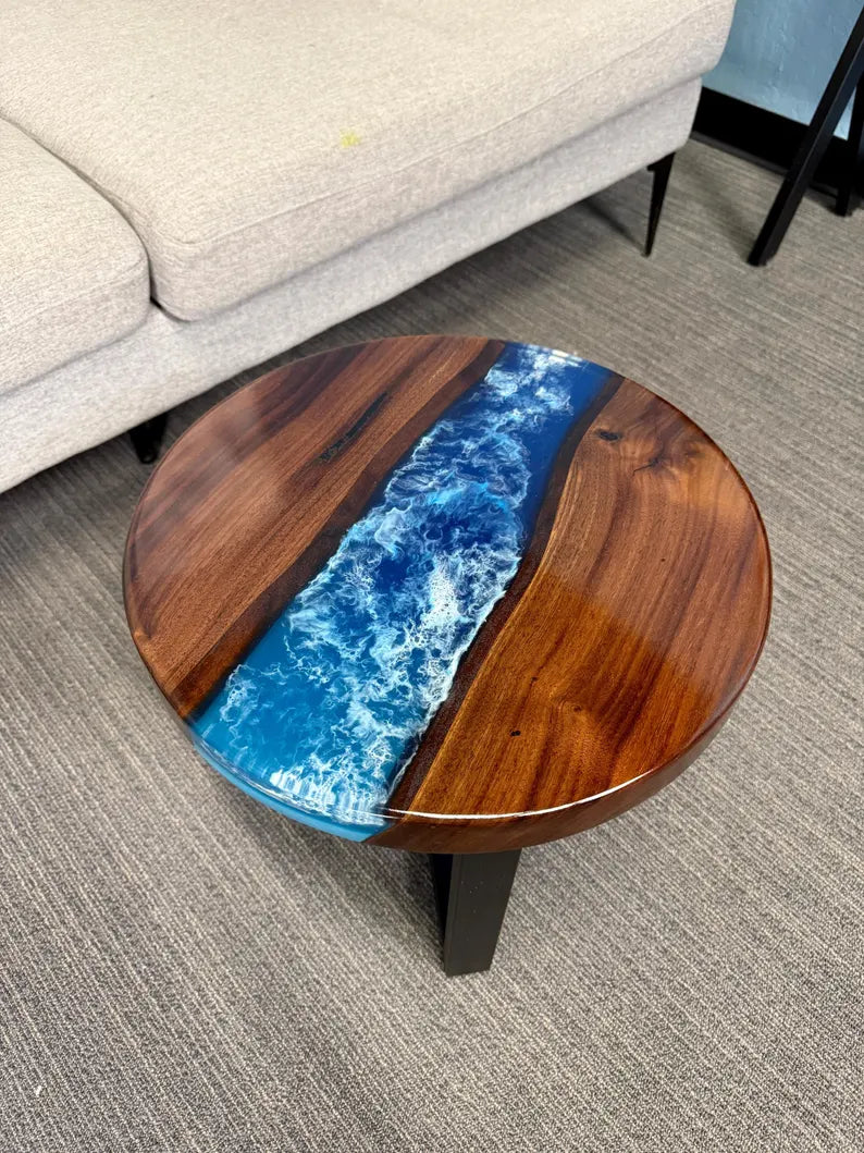 Epoxy Resin Ocean Wave Coffee Table