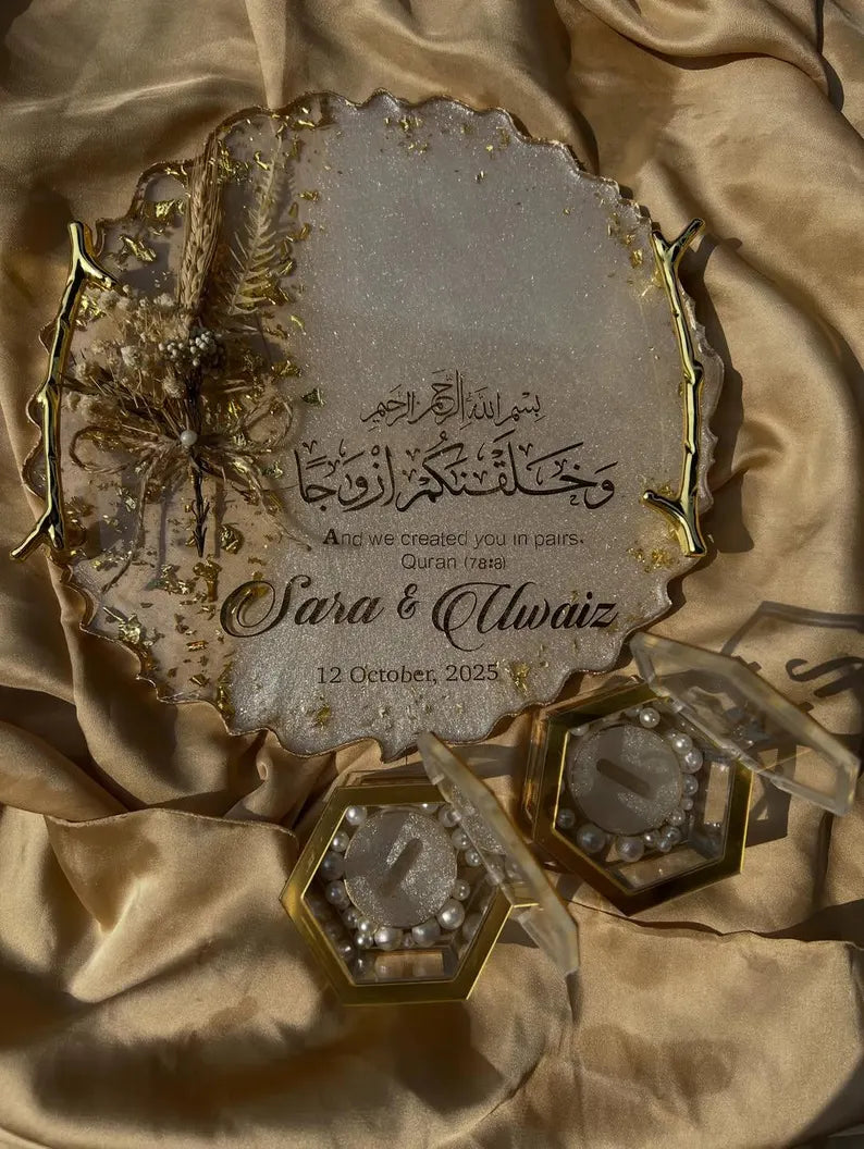 Personalized Resin Nikkah Tray