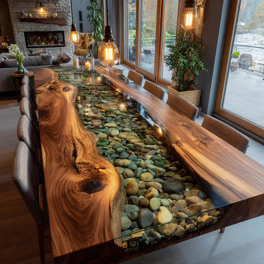 Live Edge Epoxy Dining Table