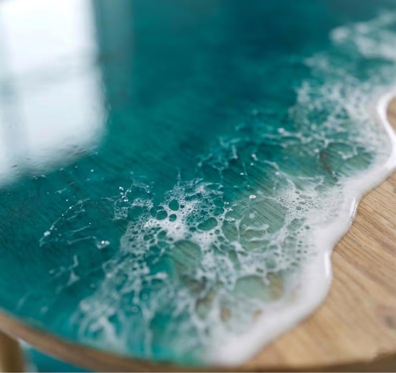 Ocean Resin 3-Tier Round Side Table