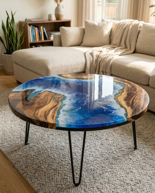 Round Epoxy Resin Table