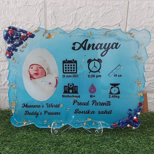 Personalized Baby Resin Frame