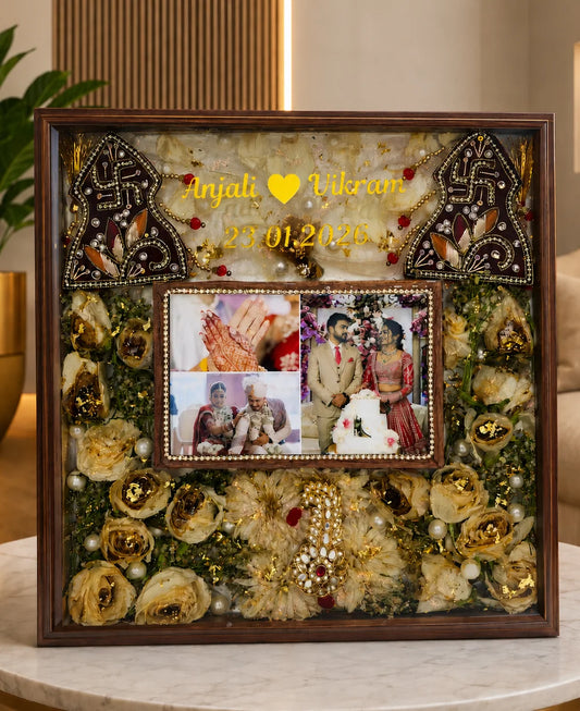 Wedding Flower Varmala Preservation Frame