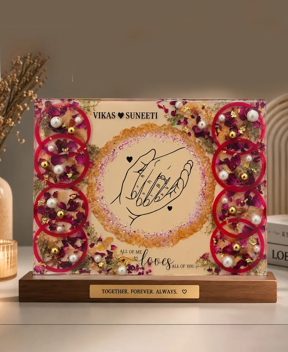 Floral Varmala Preservation Frame